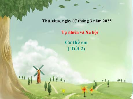 Bài giảng Tự nhiên và Xã hội 1 (Kết nối tri thức) - Tuần 25 - Cơ thể em (Tiết 2) - Năm học 2024-2025