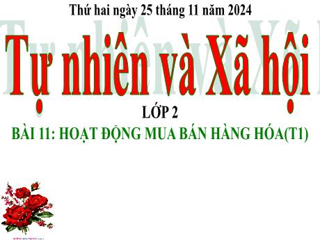 Bài giảng Tự nhiên và Xã hội 2 (Kết nối tri thức) - Bài 11: Hoạt động mua bán hàng hóa (Tiết 1) - Năm học 2024-2025