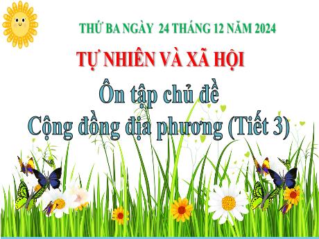 Bài giảng Tự nhiên và Xã hội 2 (Kết nối tri thức) - Bài 15: Ôn tập chủ đề Cộng đồng địa phương (Tiết 3) - Năm học 2024-2025
