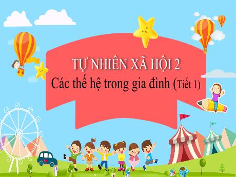 Bài giảng Tự nhiên và Xã hội 2 (Kết nối tri thức) - Tuần 1 - Các thế hệ trong gia đình (Tiết 1) - Năm học 2024-2025