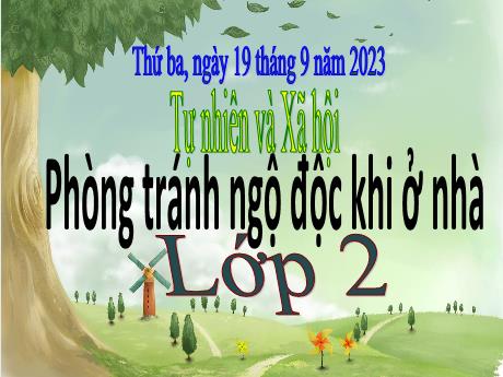 Bài giảng Tự nhiên và Xã hội 2 (Kết nối tri thức) - Tuần 3 - Phòng tránh ngộ độc khi ở nhà - Năm học 2023-2024