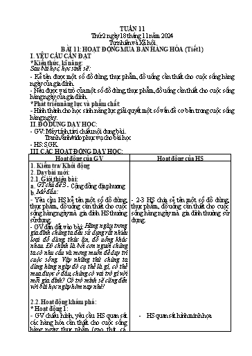 Giáo án các môn Tiểu học - Tuần 11 - Năm 2024-2025 - Nguyễn Thị Kim Chi