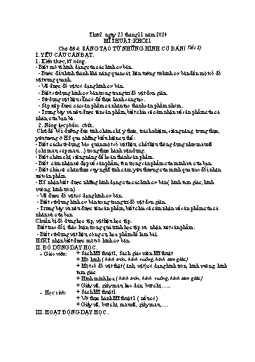 Giáo án các môn Tiểu học - Tuần 12 - Năm 2024-2025