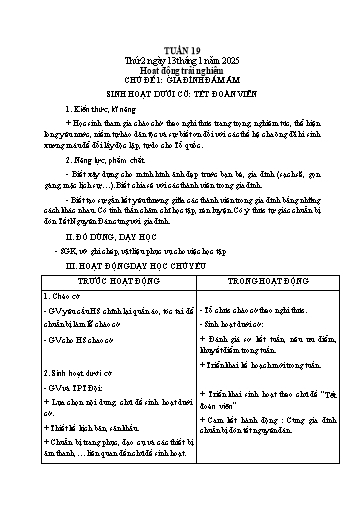 Giáo án các môn Tiểu học - Tuần 19 - Năm 2024-2025