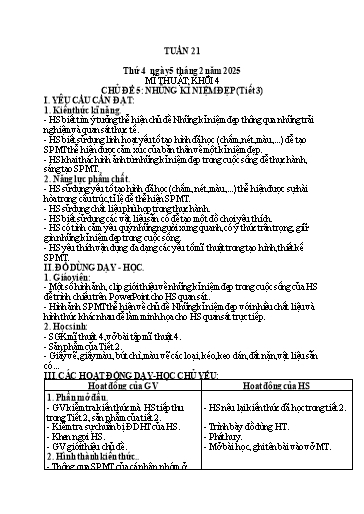 Giáo án các môn Tiểu học - Tuần 21 - Năm 2024-2025