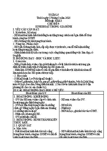 Giáo án các môn Tiểu học - Tuần 27 - Năm 2024-2025