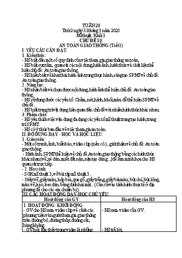 Giáo án các môn Tiểu học - Tuần 29 - Năm 2024-2025