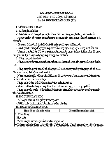 Giáo án Công nghệ 4 (Kết nối tri thức) - Tuần 28 - Năm học 2024-2025