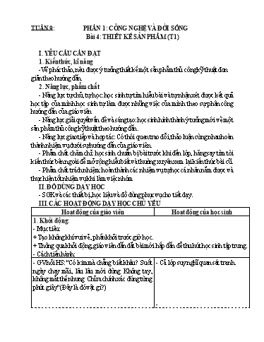 Giáo án Công nghệ 5 (Kết nối tri thức) - Tuần 9