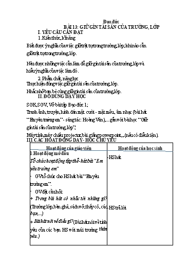 Giáo án Đạo đức Lớp 1 - Tuần 15 - Năm học 2023-2024
