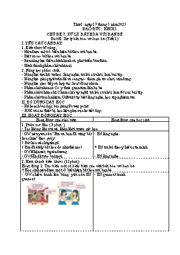 Giáo án Đạo đức + Mĩ thuật + Hoạt động trải nghiệm Tiểu học (Kết nối tri thức) - Tuần 27 - Năm học 2024-2025