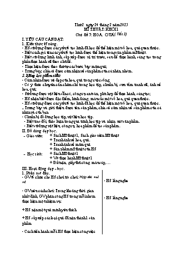 Giáo án Đạo đức + Mĩ thuật + Hoạt động trải nghiệm Tiểu học - Tuần 24 - Năm học 2024-2025