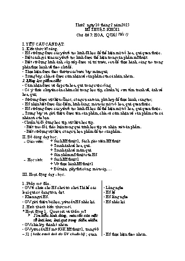 Giáo án Đạo đức + Mĩ thuật + Hoạt động trải nghiệm Tiểu học - Tuần 22 - Năm học 2024-2025