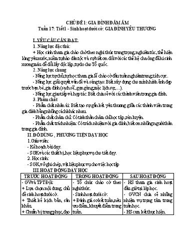 Giáo án Hoạt động trải nghiệm 5 - Tuần 17 - Tiết 1+2+3