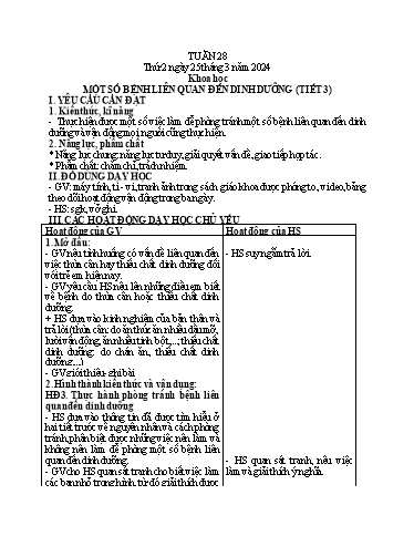 Giáo án Khoa học + Tiếng Việt + Hoạt động trải nghiệm 1+2+4 - Tuần 28 - Năm học 2023-2024