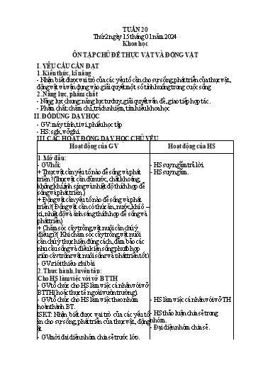 Giáo án Khoa học + Tự nhiên và Xã hội + Địa lí Lớp 1+4+5 - Tuần 23 - Năm học 2023-2024