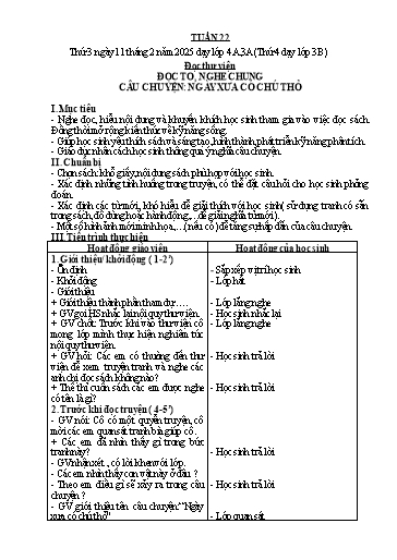 Giáo án Tiếng Việt 3+4 - Tuần 22 - Năm học 2024-2025