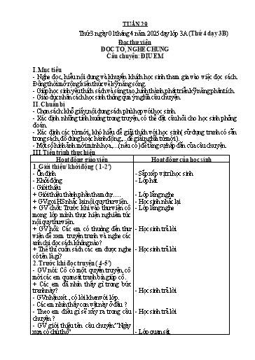Giáo án Tiếng Việt Lớp 3 - Tuần 29 - Năm học 2024-2025
