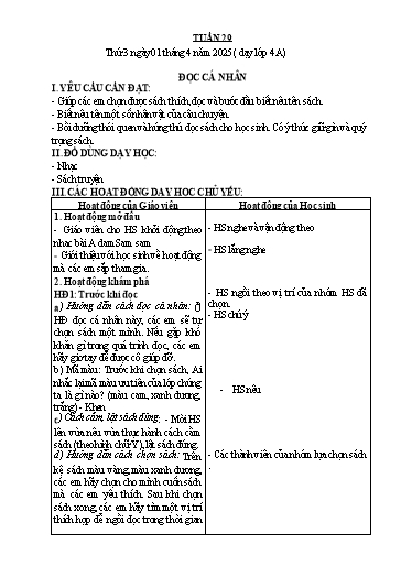 Giáo án Tiếng Việt Lớp 4 - Tuần 29 - Năm học 2024-2025