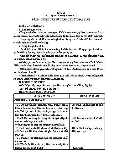 Giáo án Tin học 3 - Tuần 28 - Năm học 2024-2025