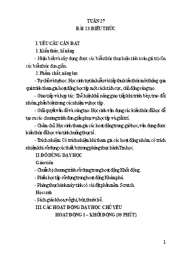 Giáo án Tin học 5 - Tuần 27