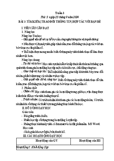 Giáo án Tin học 5 - Tuần 3 - Năm học 2024-2025